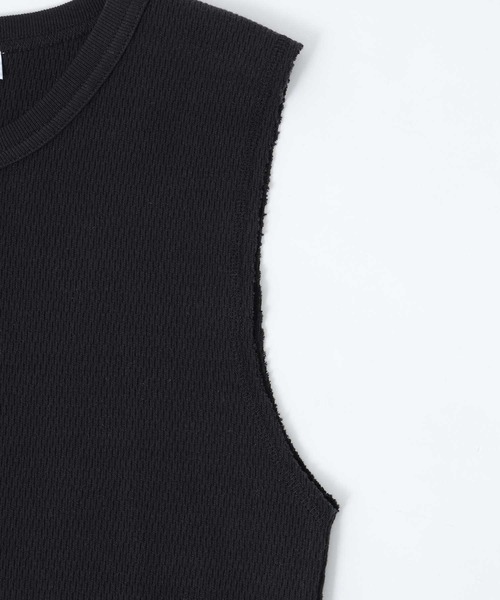 X-girl（エックスガール）の「WAFFLE MINI DRESS/ロゴ刺繍/ワッフル/タンク ミニワンピース（ワンピース・レディース・ライトブルー/ブラック/ホワイト・S/M）」の15枚目の写真