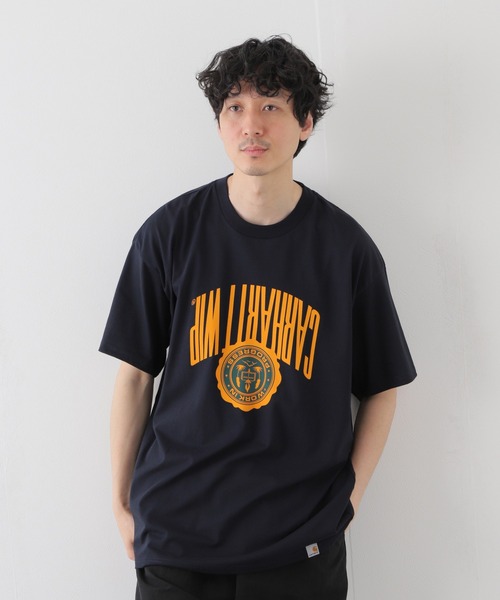 Carhartt WIP(カーハートダブリューアイピー)の「【Carhartt WIP / カーハート ダブリューアイピー】S/S UPSIDE DOWN T-SHIRT(Tシャツ/カットソー・メンズ・ライトグレー/ネイビー/グリーン・MEDIUM/FREE/LARGE)」の3枚目の写真