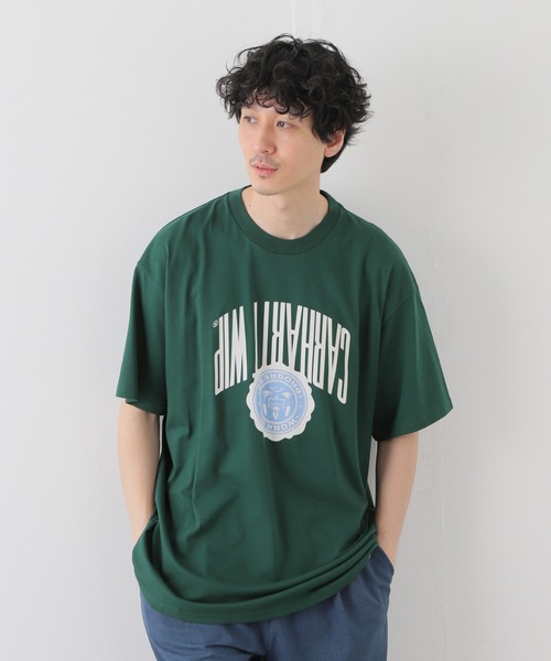 Carhartt WIP(カーハートダブリューアイピー)の「【Carhartt WIP / カーハート ダブリューアイピー】S/S UPSIDE DOWN T-SHIRT(Tシャツ/カットソー・メンズ・ライトグレー/ネイビー/グリーン・MEDIUM/FREE/LARGE)」の2枚目の写真