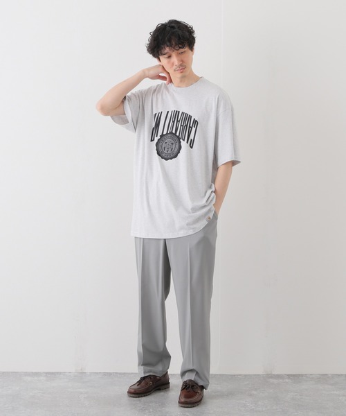 Carhartt WIP(カーハートダブリューアイピー)の「【Carhartt WIP / カーハート ダブリューアイピー】S/S UPSIDE DOWN T-SHIRT(Tシャツ/カットソー・メンズ・ライトグレー/ネイビー/グリーン・MEDIUM/FREE/LARGE)」の4枚目の写真