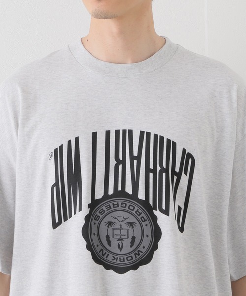 Carhartt WIP(カーハートダブリューアイピー)の「【Carhartt WIP / カーハート ダブリューアイピー】S/S UPSIDE DOWN T-SHIRT(Tシャツ/カットソー・メンズ・ライトグレー/ネイビー/グリーン・MEDIUM/FREE/LARGE)」の8枚目の写真