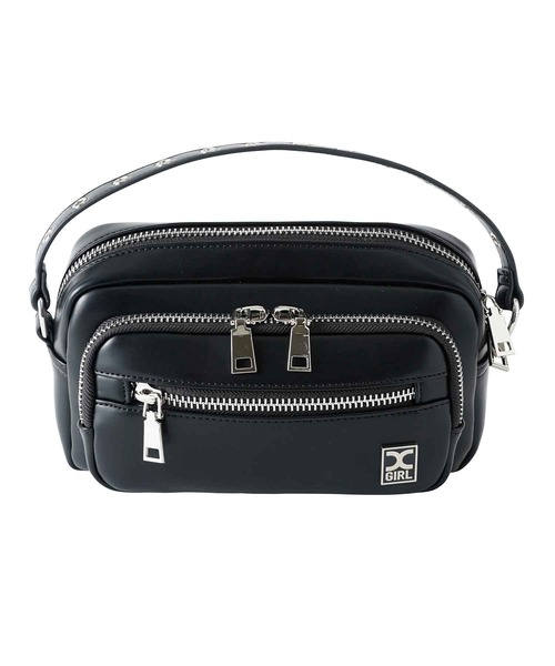 X-girl(エックスガール)の「FAUX LEATHER 2WAY SHOULDER BAG/フェイクレザー ショルダーバッグ/ハンドバッグ(ショルダーバッグ・レディース・ベージュ/ブラック・ONE SIZE)」の6枚目の写真