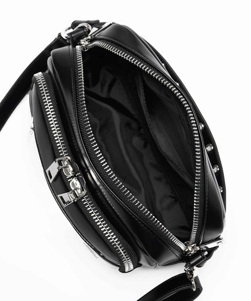 X-girl(エックスガール)の「FAUX LEATHER 2WAY SHOULDER BAG/フェイクレザー ショルダーバッグ/ハンドバッグ(ショルダーバッグ・レディース・ベージュ/ブラック・ONE SIZE)」の7枚目の写真