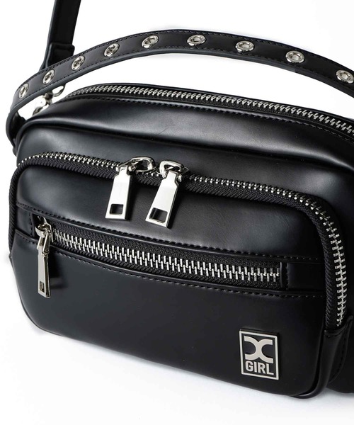 X-girl（エックスガール）の「FAUX LEATHER 2WAY SHOULDER BAG