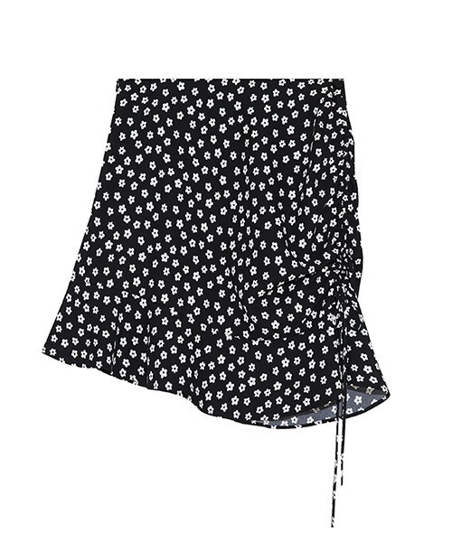 Fano Studios(ファノ ストゥディオズ)の「【Fano Studios】High waist design floral drawstring short skirt FX22B030(スカート・レディース・ブラック・S/M/L)」の9枚目の写真