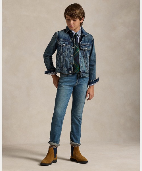 未使用ラルフローレン ストライプド コットン ポプリン シャツ サイズ 160 ストライプド コットン ポプリン シャツ | POLO RALPH LAUREN