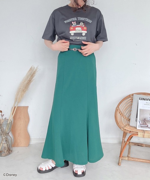 AS KNOW AS plus（アズノゥアズプラス）の「●ベルト付きマーメイドスカート（スカート・レディース・グリーン/ブラック/アイボリー・FREE）」の17枚目の写真