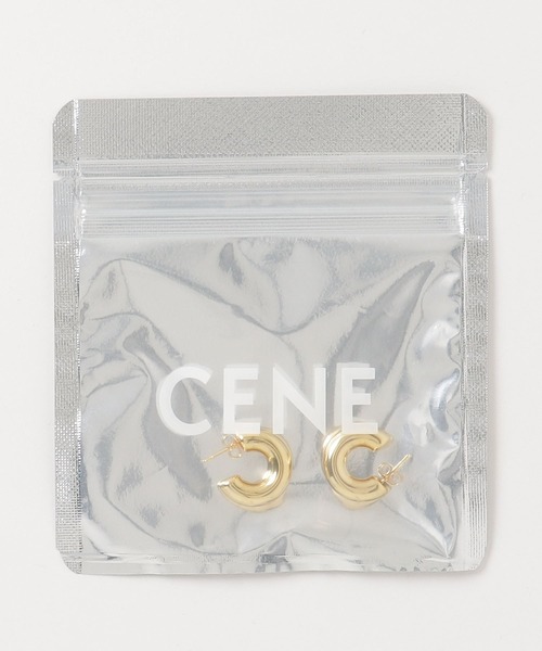 CENE（セネ）の「【CENE】セネ/ シィクフープ（ピアス（両耳用）・レディース・シルバー/ゴールド・FREE）」の3枚目の写真