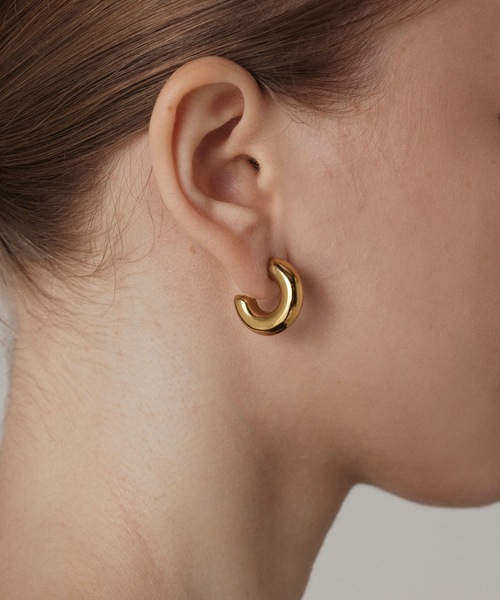 CENE（セネ）の「【CENE】セネ/ シィクフープ（ピアス（両耳用）・レディース・シルバー/ゴールド・FREE）」の5枚目の写真