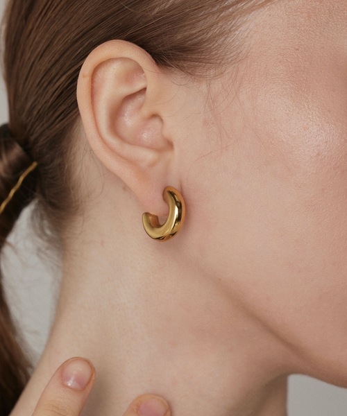 CENE（セネ）の「【CENE】セネ/ シィクフープ（ピアス（両耳用）・レディース・シルバー/ゴールド・FREE）」の9枚目の写真