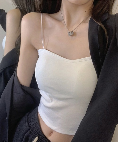 セール】【パッド取り外し可】スパゲッティストラップ カップ