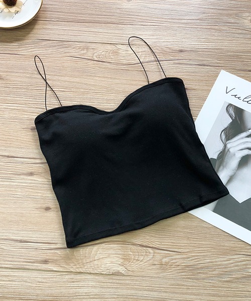 新品未開封☆Wellness スパゲッティストラップパット付きキャミソール セール】【パッド取り外し可】スパゲッティストラップ カップ