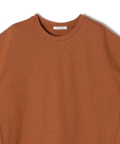 SHIPS Days（シップスデイズ）の「SHIPS Days:クルーネックチュニック（Tシャツ/カットソー・レディース・オフホワイト/ブラウン系その他/ブラック・ONE SIZE）」の10枚目の写真