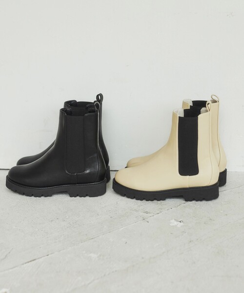 coen（コーエン）の「サイドゴアトラックブーツ（ブーツ・レディース・ブラック/ベージュ・S/M/L/XL）」の3枚目の写真