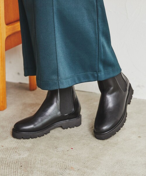 coen（コーエン）の「サイドゴアトラックブーツ（ブーツ・レディース・ブラック/ベージュ・S/M/L/XL）」の7枚目の写真