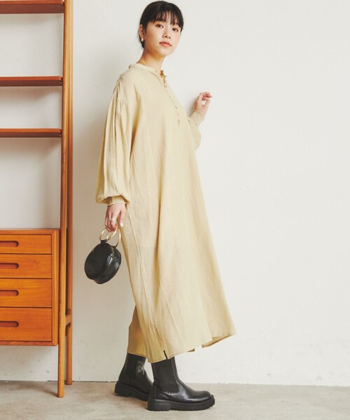 coen（コーエン）の「サイドゴアトラックブーツ（ブーツ・レディース・ブラック/ベージュ・S/M/L/XL）」の9枚目の写真