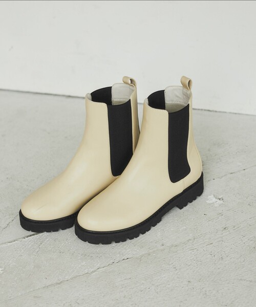 coen（コーエン）の「サイドゴアトラックブーツ（ブーツ・レディース・ブラック/ベージュ・S/M/L/XL）」の11枚目の写真
