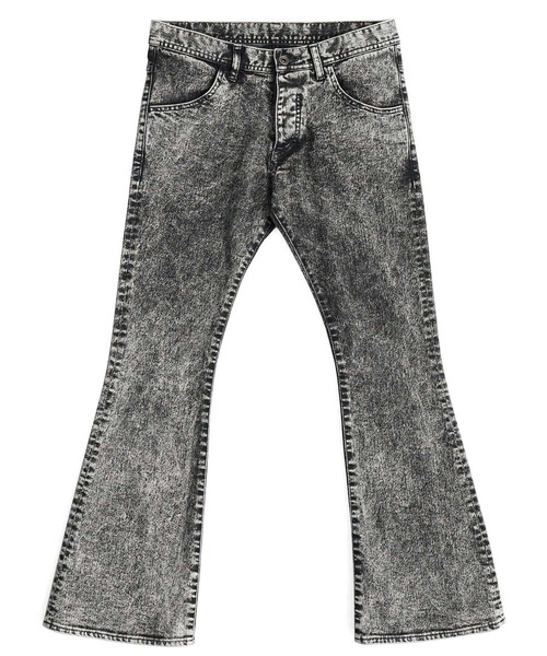 SHAREEF（シャリーフ）の「CHEMICAL WASH DENIM FLARED PANTS（デニムパンツ・メンズ・ブラック系その他/ケミカルウォッシュ・1/2/3）」の20枚目の写真