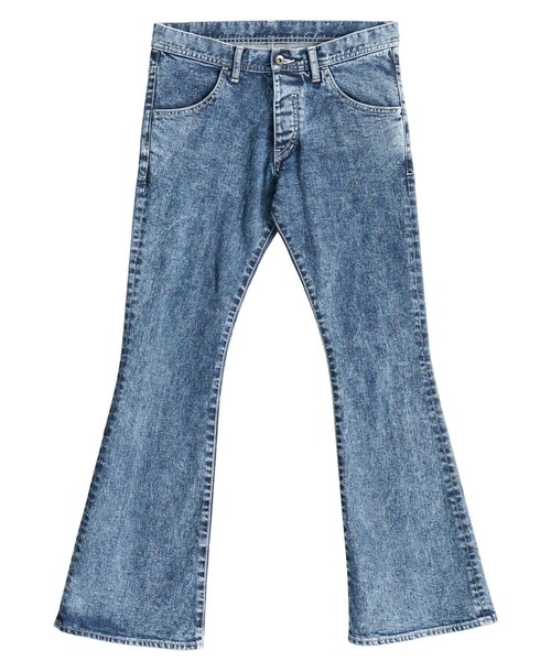 SHAREEF（シャリーフ）の「CHEMICAL WASH DENIM FLARED PANTS（デニムパンツ・メンズ・ブラック系その他/ケミカルウォッシュ・1/2/3）」の18枚目の写真