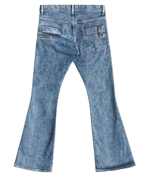 SHAREEF（シャリーフ）の「CHEMICAL WASH DENIM FLARED PANTS（デニムパンツ・メンズ・ブラック系その他/ケミカルウォッシュ・1/2/3）」の21枚目の写真