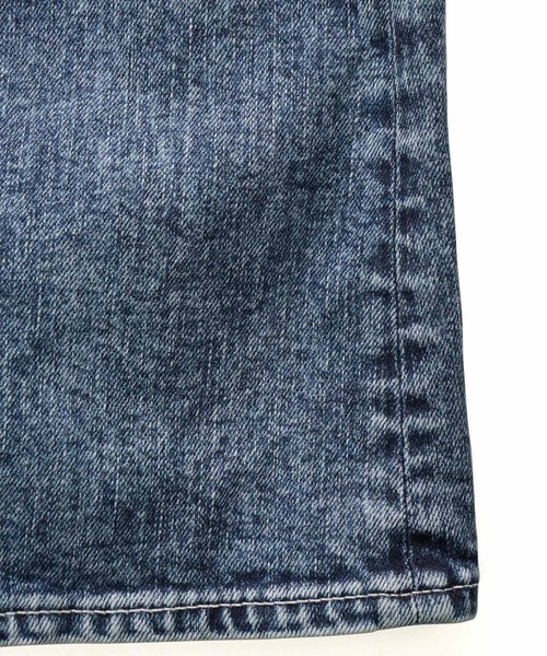 SHAREEF（シャリーフ）の「CHEMICAL WASH DENIM FLARED PANTS（デニムパンツ・メンズ・ブラック系その他/ケミカルウォッシュ・1/2/3）」の6枚目の写真