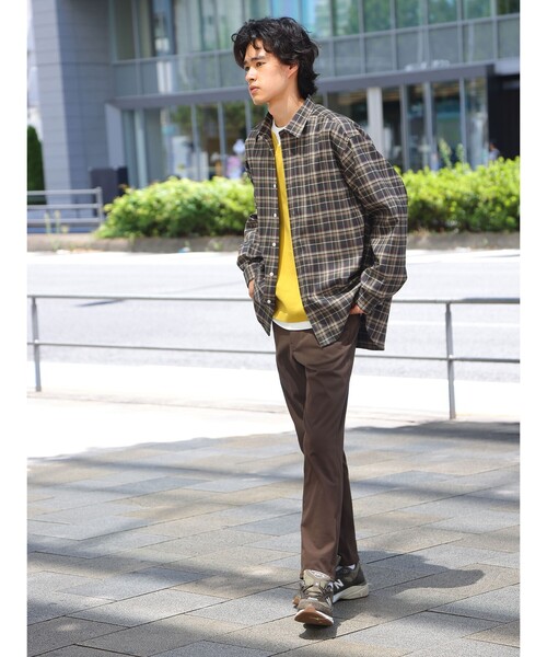 新品 タケオキクチ 裏起毛 ストレッチ チノ パンツ XXL カーキ 【P26933】 秋冬 メンズ THE SHOP TK コットン チノパン スキニー