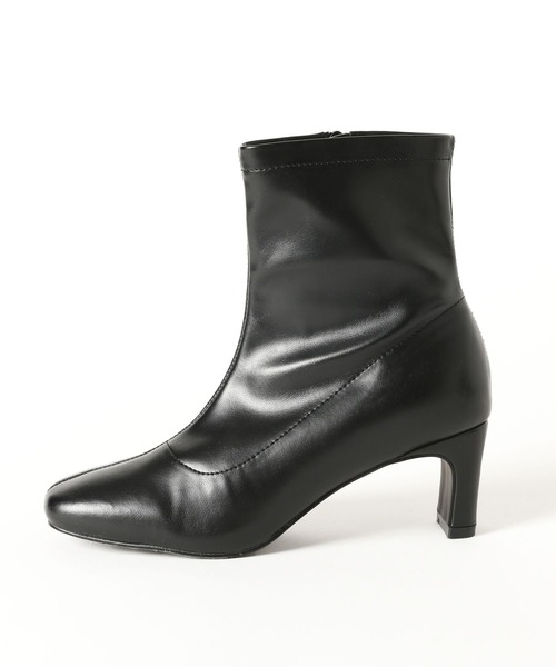 LAKOLE(ラコレ)の「スクエアトゥヒールブーツ / 162224(ブーツ・レディース・ブラック/ダークブラウン/アイボリー・MEDIUM/LARGE)」の8枚目の写真