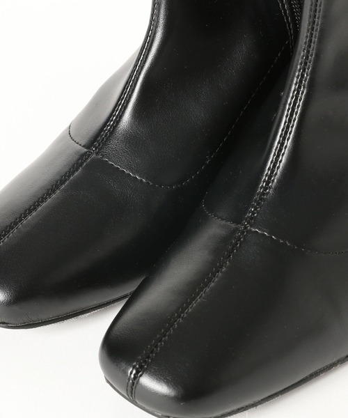 LAKOLE(ラコレ)の「スクエアトゥヒールブーツ / 162224(ブーツ・レディース・ブラック/ダークブラウン/アイボリー・MEDIUM/LARGE)」の7枚目の写真