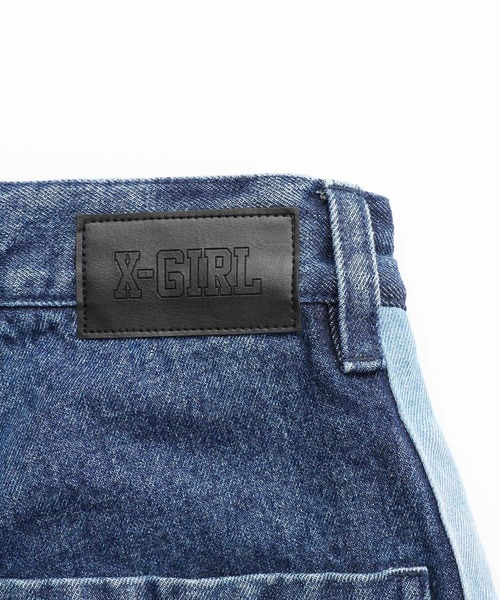 X-girl（エックスガール）の「DENIM CONTRAST LINE PANTS（デニムパンツ・レディース・インディゴブルー・S/M）」の15枚目の写真