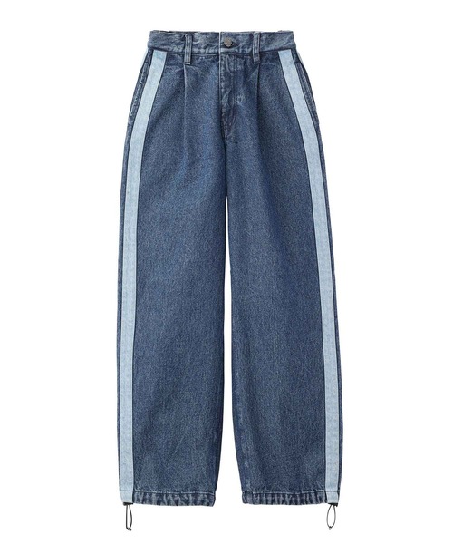 X-girl（エックスガール）の「DENIM CONTRAST LINE PANTS（デニムパンツ・レディース・インディゴブルー・S/M）」の18枚目の写真