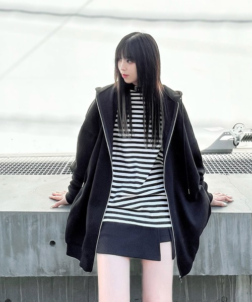 Figments（フィグメンツ）の「ボーダーロンＴ（Tシャツ/カットソー・レディース・ホワイト/ブルー/グリーン・FREE）」の13枚目の写真