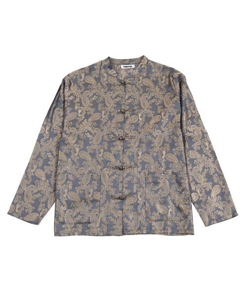 PUNYUS（プニュズ）の「チャイナ柄シャツ（シャツ/ブラウス・レディース・ブラック/パープル系その他/オレンジ/ネイビー・1/2/3/4）」の8枚目の写真