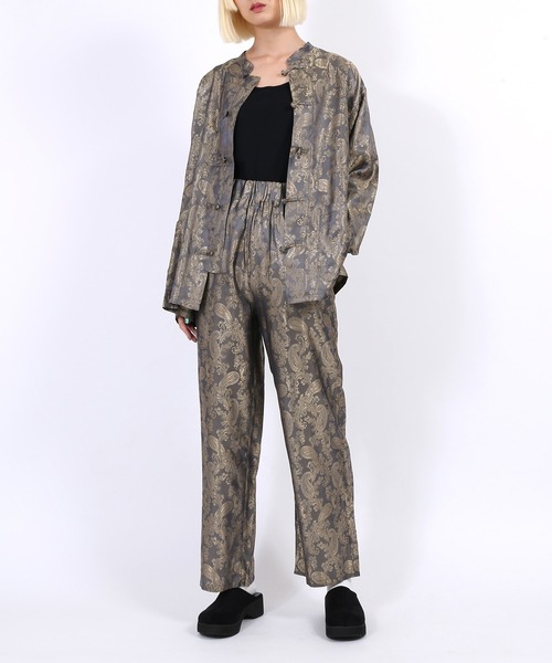 PUNYUS（プニュズ）の「チャイナ柄シャツ（シャツ/ブラウス・レディース・ブラック/パープル系その他/オレンジ/ネイビー・1/2/3/4）」の9枚目の写真