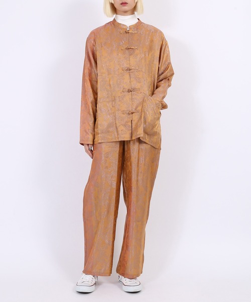 PUNYUS（プニュズ）の「チャイナ柄シャツ（シャツ/ブラウス・レディース・ブラック/パープル系その他/オレンジ/ネイビー・1/2/3/4）」の7枚目の写真