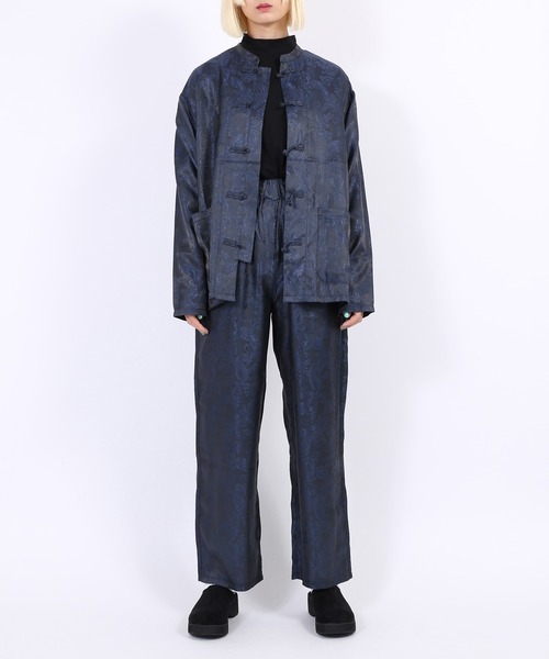 PUNYUS（プニュズ）の「チャイナ柄シャツ（シャツ/ブラウス・レディース・ブラック/パープル系その他/オレンジ/ネイビー・1/2/3/4）」の12枚目の写真