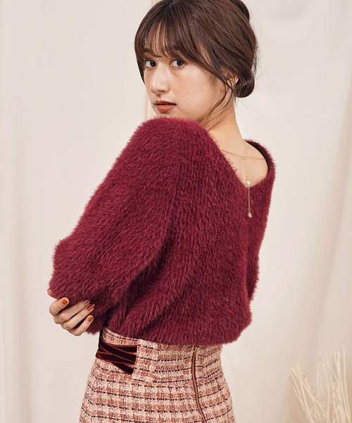 NOELA（ノエラ）の「バックチェーンシャギーニット（ニット/セーター・レディース・オフホワイト/ブルー/ボルドー・フリー）」の10枚目の写真