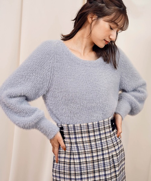 NOELA（ノエラ）の「バックチェーンシャギーニット（ニット/セーター・レディース・オフホワイト/ブルー/ボルドー・フリー）」の13枚目の写真