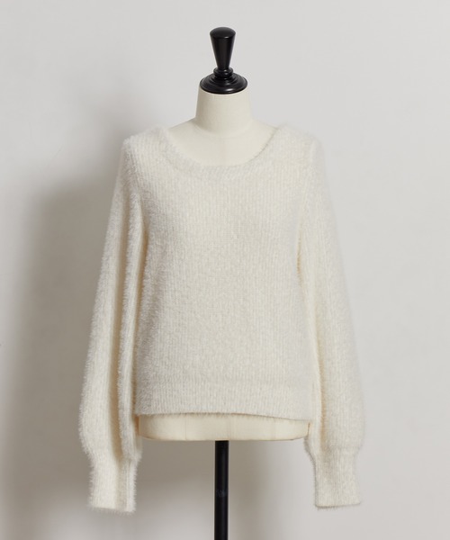 NOELA（ノエラ）の「バックチェーンシャギーニット（ニット/セーター・レディース・オフホワイト/ブルー/ボルドー・フリー）」の22枚目の写真