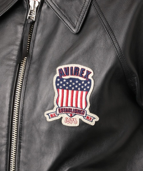 AVIREX（アヴィレックス）の「LIGHT SIGNATURE VARSITY JACKET / ライト シグネチャー ヴァーシティ ジャケット（その他アウター・レディース・ブラック/グリーン/その他6/ブラック系その他/オレンジ・M/L）」の20枚目の写真