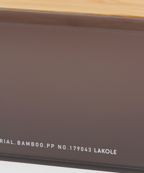 LAKOLE（ラコレ）の「バンブー蓋ティッシュケース / 357947（収納グッズ・レディース・グレー/チャコール・FREE）」の13枚目の写真