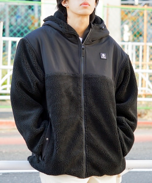 ELEMENT（エレメント）の「ELEMENT メンズ BOA HOOD JACKET ジャケット 【2022年秋冬モデル】/エレメントボアブルゾン（ブルゾン・メンズ・マルチ/ブラック/ベージュ・MEDIUM/LARGE/X-LARGE）」の8枚目の写真