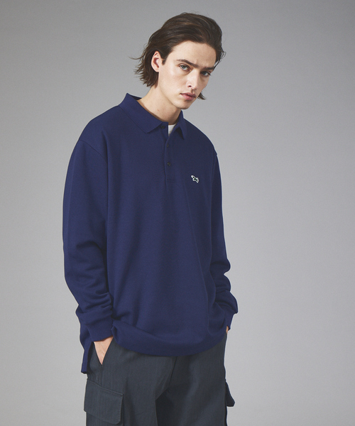 PENNEYS(ぺニーズ)の「PENNEY'S/ペニーズ THE FOX LS POLO SHIRTS フォックスLSポロシャツユニセックスPN22F015(ポロシャツ・メンズ・ネイビー/グリーン/ホワイト/グレー・M/L)」の4枚目の写真