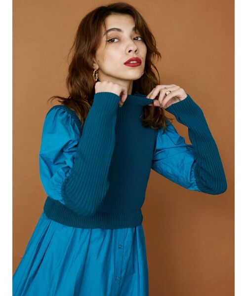 EVRIS（エヴリス）の「ベストドッキングワンピース（ワンピース・レディース・ブルー/ホワイト/ブラック・FREE）」の3枚目の写真