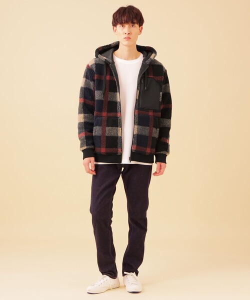 CB CRESTBRIDGE（シービークレストブリッジ）の「クレストブリッジチェックボアパーカー（パーカー・メンズ・ネイビー・M/XL/L）」の3枚目の写真