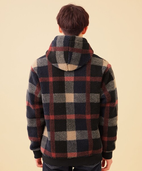 CB CRESTBRIDGE（シービークレストブリッジ）の「クレストブリッジチェックボアパーカー（パーカー・メンズ・ネイビー・M/XL/L）」の4枚目の写真