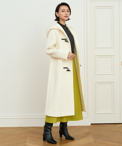 ANAYI（アナイ）の「ダブルビーバーダッフルコート（ダッフルコート・レディース・オフホワイト/トップグレー・36/38）」の18枚目の写真