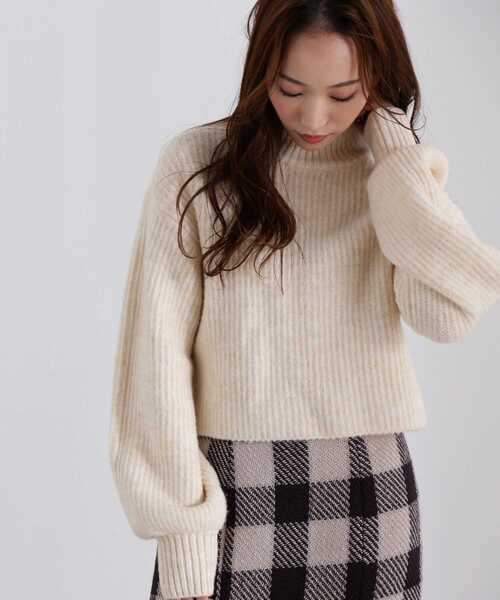 PROPORTION BODY DRESSING(プロポーションボディドレッシング)の「ショートニット / 1212270033(ニット/セーター・レディース・グレー/ホワイト系その他/ライトグリーン・FREE)」の9枚目の写真