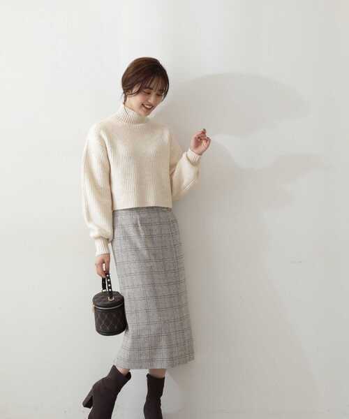 PROPORTION BODY DRESSING(プロポーションボディドレッシング)の「ショートニット / 1212270033(ニット/セーター・レディース・グレー/ホワイト系その他/ライトグリーン・FREE)」の13枚目の写真