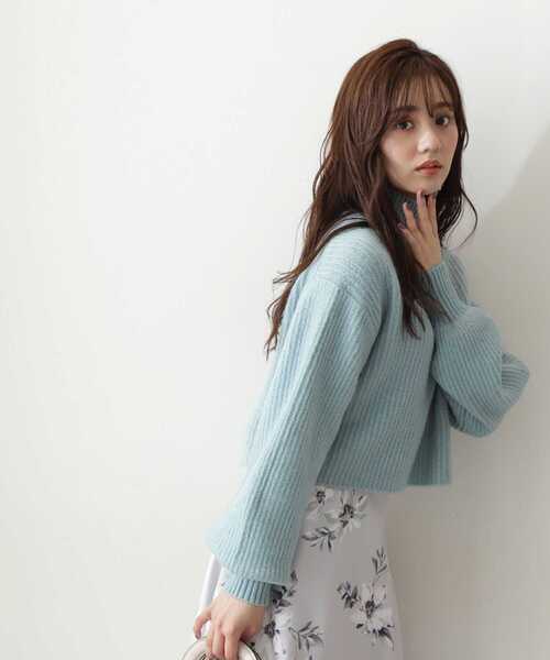 PROPORTION BODY DRESSING(プロポーションボディドレッシング)の「ショートニット / 1212270033(ニット/セーター・レディース・グレー/ホワイト系その他/ライトグリーン・FREE)」の16枚目の写真