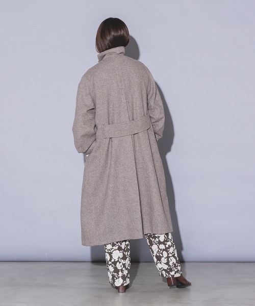 THE ARTM ウール混 ラペルコート ツイード風 TRADITIONAL WEATHERWEAR（トラディショナル ウェザーウェア） MALTON